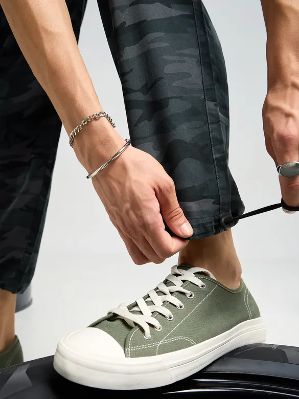 Dark Grey Camo Cargo Pants for Men